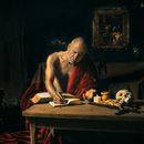 Fotografía pictórica: "San Jerónimo escribiendo" de Caravaggio. Un proyecto de Bellas Artes, Concept Art, Creatividad, Dirección de arte, Fotografía, Fotografía artística, Fotografía de estudio, Fotografía de moda, Fotografía de retrato, Fotografía digital, Fotografía publicitaria, Iluminación fotográfica, Pintura, Pintura al óleo, Pixel art y Retoque fotográfico de Hilario Bejar - 28.01.2020