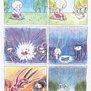 Ejercicio de color con lápices. Ilustração infantil projeto de Ángel Morollón - 01.02.2020