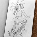 Ilustración análoga. Diseño de Personajes.. Drawing, Pencil Drawing, Character Design, and Traditional illustration project by Lina Alejandra López Patiño - 02.03.2020