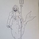Mi Proyecto del curso: Ilustración para cómics: anatomía de un superhéroe : Sireno. Un projet de B , et e dessinée de Christian Camacho Castejón - 14.02.2020