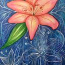 Lili_soñando_azul. Projekt z dziedziny  R, sunek,  R, sunek art, st, czn, R, sunek botaniczn,  Malarstwo i Malowanie akwarelą użytkownika Gabriela Gómez - 12.01.2020