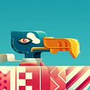 Geirfugl's first flight (Geometric Illustration with Volume course). Artistic Drawing, Character Design, Digital Illustration, Traditional illustration, and Vector Illustration project by Atli Sigursveinsson - 02.21.2020