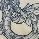 línea Quetzalcoatl. Tattoo Design project by Oscar Ibañez - 02.22.2020