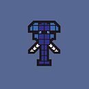 Ninja Elephant Pixel. Een project van Grafisch ontwerp van andi_moh_bangsawan - 25.02.2020