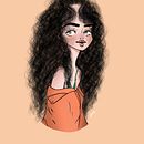 Curly Hair. Design de personagens, Design digital, Ilustração tradicional e Ilustração digital projeto de June García Bilbao - 26.02.2020