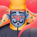Mi Proyecto del curso: Ilustración geométrica con volumen. Traditional illustration project by Adrián Balastegui - 03.02.2020