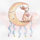 Un conejito en la luna: Mi proyecto del curso.... Un projet de Illustration jeunesse de dianalge - 28.02.2020