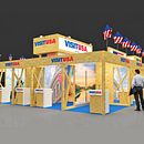 Diseño stand VISIT USA - FITUR 2020 - IFEMA - MADRID. Een project van 3D, Interactief ontwerp,  3D-ontwerp, Interieurontwerp,  Scenografie, Evenementen y  Infographics van M. Mercedes Aramendia Ramos - 03.03.2020