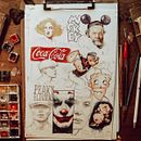Doodles . Un proyecto de Dibujo a lápiz y Pintura a la acuarela de Mike Koubou - 06.03.2020