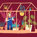 Greenhouse. Traditional illustration project by Albert Pinilla Ilustrador - 03.06.2020