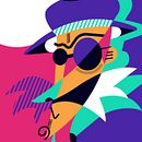 Proyecto final: Espeon + El hombre en Francia. Ilustração tradicional projeto de Diego P - 12.03.2020