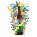 Cartel publicitario para Cerveza El Camino (Santander). Traditional illustration, Digital Illustration, and Vector Illustration project by Alvaro García Rodríguez - 03.07.2020