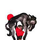 Lil' Red Riding Hood . % Cassandra Hedberg tarafından hazırlanan Sanatsal Çizim, Çocuk İllüstras, onu, Geleneksel illüstras, on, Sulubo, Ve a Resim projesi - 03.16.2020