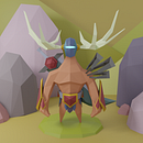 Mi Proyecto del curso: Modelado de personajes low poly para videojuegos . Projekt z dziedziny 3D użytkownika Nelson Torres Campos - 19.03.2020