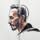 Retratos del rodaje. Drawing, Artistic Drawing, Portrait Drawing, Realistic Drawing, and Watercolor Painting project by Carlos Rodríguez Casado - 03.25.2020