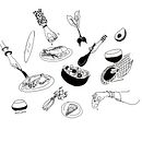 Illustrations for Creating the French Metabolism: Eat, Drink and Be Beautiful. Un projet de Illustration traditionnelle de Regan Schiff - 10.08.2019