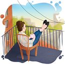 Balcony mornings. Un proyecto de Ilustración digital de Jessica Pankova - 07.02.2020