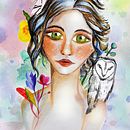 Mi Proyecto del curso: Retrato ilustrado en acuarela. Projekt z dziedziny  Sztuki piękne, Trad, c, jna ilustracja i Malowanie akwarelą użytkownika Mariella Villanueva Gutiérrez - 30.03.2020