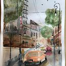 Mi Proyecto del curso: Paisajes urbanos en acuarela. Un projet de Aquarelle de Macarena Delucchi - 31.03.2020