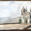 My project in Architectural Sketching with Watercolor and Ink course. Un progetto di Pittura ad acquerello di Kiros Kokkas - 01.04.2020