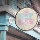 Sweet Mel's Branding & Identity of American 50' Restaurant. Un proyecto de Br, ing e Identidad, Dibujo digital, Diseño de logotipos, Ilustración tradicional, Ilustración vectorial, Consultoría creativa, Diseño gráfico e Ilustración digital de García Muñoz - 02.04.2020