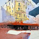 My project in Architectural Sketching with Watercolor and Ink course. Un progetto di Pittura ad acquerello di Gustavo Revelles - 03.04.2020