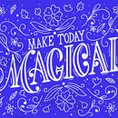 Make today magical. Caligrafia, Ilustração infantil, Ilustração digital, Lettering digital, H, Lettering, Ilustração tradicional, e Lettering projeto de Ale Hernández - 03.04.2020