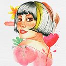 Meu projeto do curso: Retrato ilustrado em aquarela.  projeto de juliane pahor - 06.04.2020