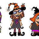 Las tres brujas nerd. Een project van Ontwerp van personages y Digitale tekening van Angelica Carballo Galaviz - 18.04.2020