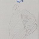 Draw a hand a day . Ilustração tradicional projeto de Emma Price - 08.04.2020