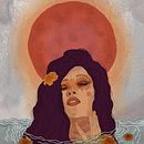 ''The Catharsis (Venus Rising)'' - My project in Illustration Techniques with Digital Watercolor course. Un progetto di Illustrazione tradizionale, Disegno, Illustrazione digitale, Pittura ad acquerello, Disegno di ritratti e Pittura acrilica di Iris Scence - 09.04.2020