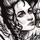 Mi Proyecto del curso: Ilustración Neo-Traditional Retrato . Projekt z dziedziny Trad, c i jna ilustracja użytkownika Teissi Aranda - 09.04.2020