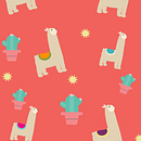 Llamas Background . Digital Drawing, Traditional illustration, and Vector Illustration project by Alfonsina Muñoz Paganoni - 04.09.2020