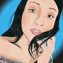 GIRL DRAWING. Ilustração digital projeto de David Moya - 10.04.2020