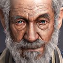 Zbursh Facial Sculpting Exercise, Ian McKellen Fanart. Un progetto di 3D e Modellazione 3D di Lingjiang Liang - 10.04.2020