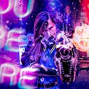 Fotomontaje: Cyberpunk. Photographic Composition, Creativit, Photograph, Photo Retouching, and Video Games project by Jonatan Ruiz - 04.11.2020