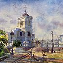 My Course Project: Architectural Drawing with Watercolor and Ink. Architecture, Fine Arts, Sketching, Design, Traditional illustration, Architectural Illustration, Instagram, and Watercolor Painting project by Gabriel Ramos - 04.14.2020