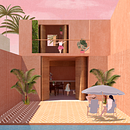 Meu projeto do curso: Representação gráfica de projetos arquitetônicos. Un progetto di Architettura, Progettazione 3D, Collage e Scenografia di Júlia Galindo - 16.04.2020