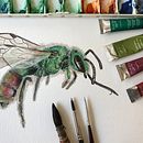 Coleção Abelha-Metálica. Fine Arts, Decoration, Design, Product Design, Graphic Design, Traditional illustration, Pattern Design, and Watercolor Painting project by Mariana Prestes - 02.16.2018
