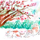 Mi Proyecto del curso: Ilustración en acuarela con influencia japonesa. Watercolor Painting project by Belén Chi - 04.17.2020