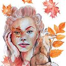 Fall watercolor Meu projeto do curso: Retrato ilustrado em aquarela. Ilustração tradicional projeto de Thiago Martins Dos Santos - 19.04.2020