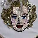 My project in Beaded Embroidery Portraits course. Bordado projeto de Lilliana Vega - 19.04.2020
