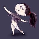 Fábrica de personajes ilustrados/ Vampiros bailarinas. Design de personagens, Ilustração tradicional e Ilustração digital projeto de Belu Rodriguez Peña - 22.04.2020