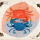 bandera Corea-Mariscos. Un progetto di Creatività, Disegno digitale, Design digitale, Illustrazione digitale, Pittura ad acquerello e Pittura digitale di jcotar - 22.04.2020