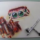 Tarantula en Aerografia MDF. Un proyecto de Bellas Artes, Dibujo artístico, Dibujo realista, Ilustración tradicional y Pintura de Juan Carlos Guevara Bustos - 22.04.2020