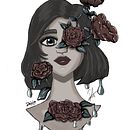 Mujer Florero ilustración hecha en Phosotoshop. Un progetto di Illustrazione tradizionale e Illustrazione digitale di Leo Velez - 23.04.2020