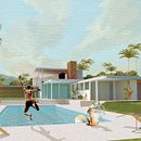 Kaufmann House Collage. Architectural Illustration project by Claudia Santana - 04.29.2020