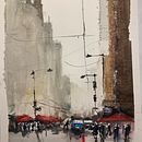 Mi Proyecto del curso: Paisajes urbanos en acuarela . Lukisan Cat Air proyek oleh alfredobellobpa - 04.27.2020