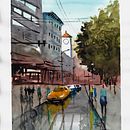 Mi Proyecto del curso: Paisajes urbanos en acuarela. Un proyecto de Pintura a la acuarela de Arq Paul Intriago Solorzano - 27.04.2020