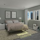 Dormitorio Dia. Desenho digital projeto de Natalia Marquez - 29.04.2020